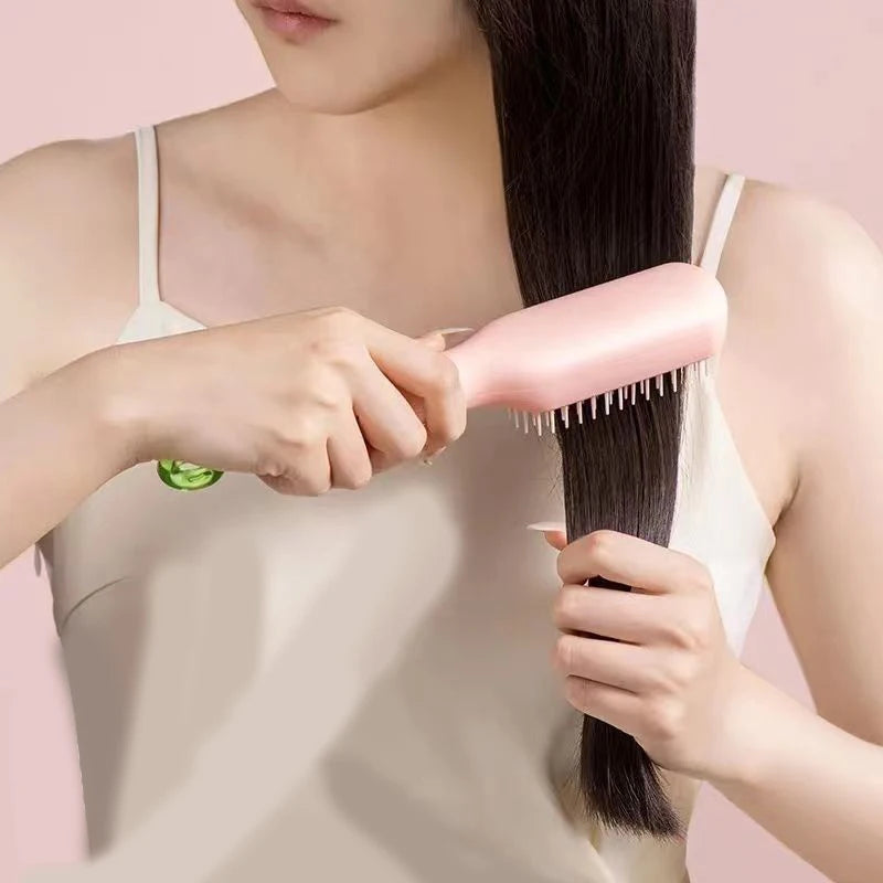 Retractable Hair Brushes for Women,Anti-Static Massage Comb with Self-Cleaning Retractable Bristles, Easy Hair Removal Hairbrush